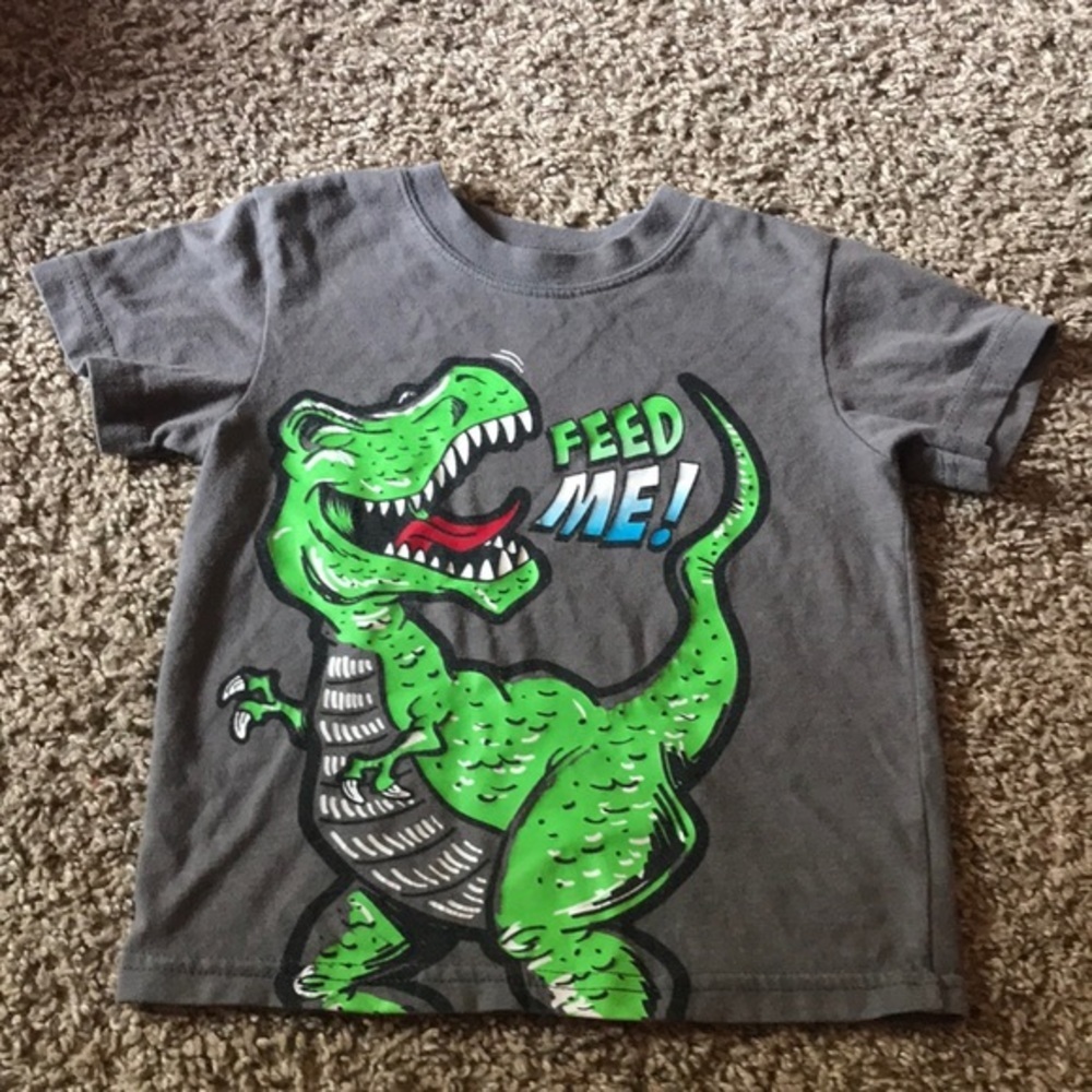 Garanimals Dark Gray Short Sleeve Dinosaur Shirt